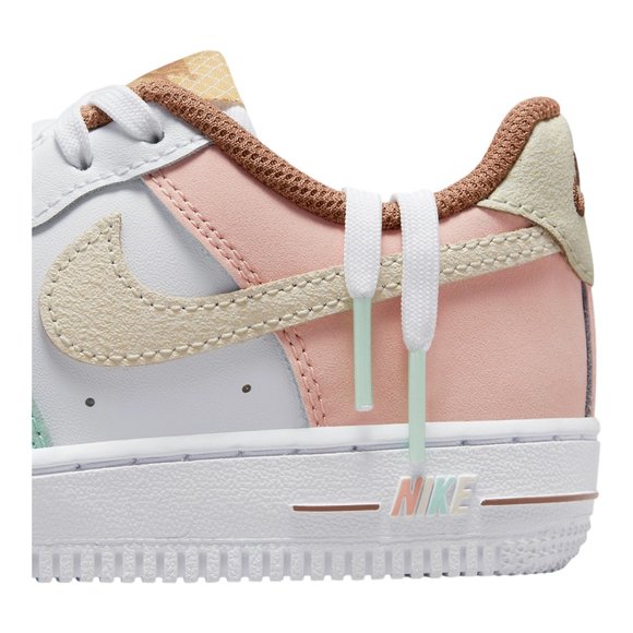 Nike Air Force 1 Low LV8 PS Shoes Sneakers DX3728-100 White Kids - Picture 8 of 10